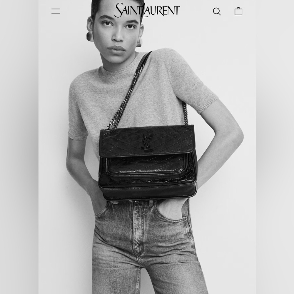 Saint Laurent Niki Medium in Vintage Leather, Light Caramel - Picture 8 of 14